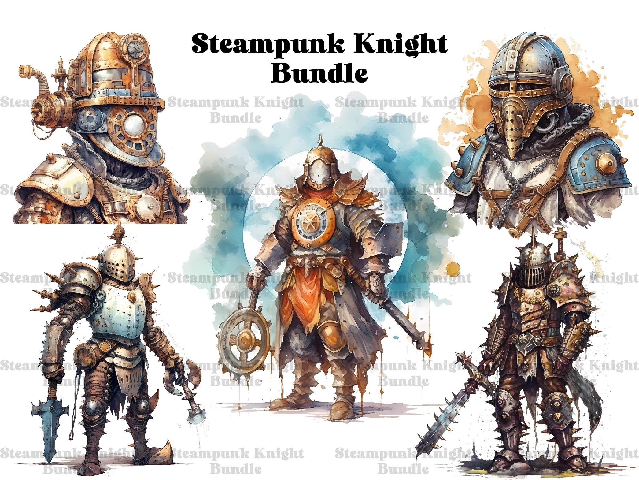 Steampunk Knights Clipart - CraftNest