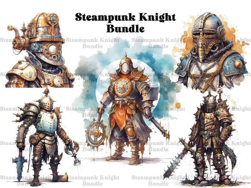 Steampunk Knights Clipart - CraftNest