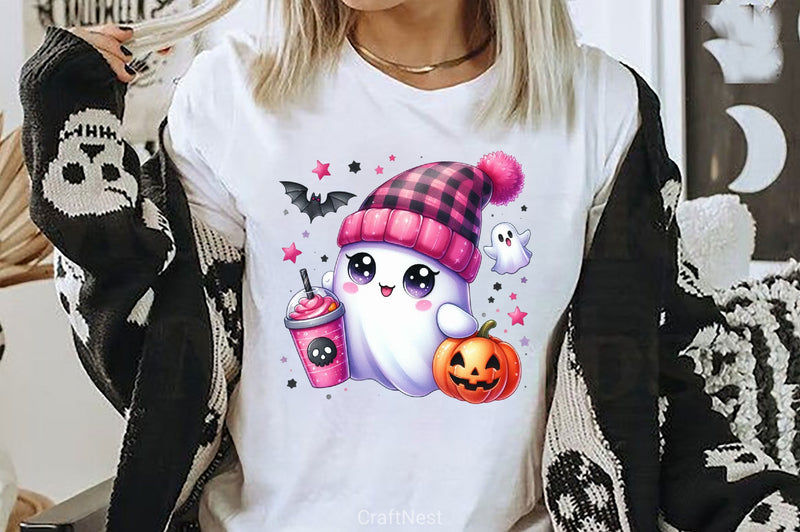 Cute Ghost Cute Halloween Clipart Bundle 22 - CraftNest - Digital Crafting and Art