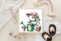 Bunny Flowers Clipart Bundle - CraftNest - Digital Crafting and Art