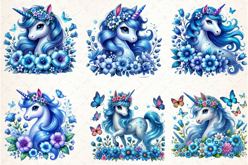Flower Unicorn Clipart Bundle - CraftNest - Digital Crafting and Art