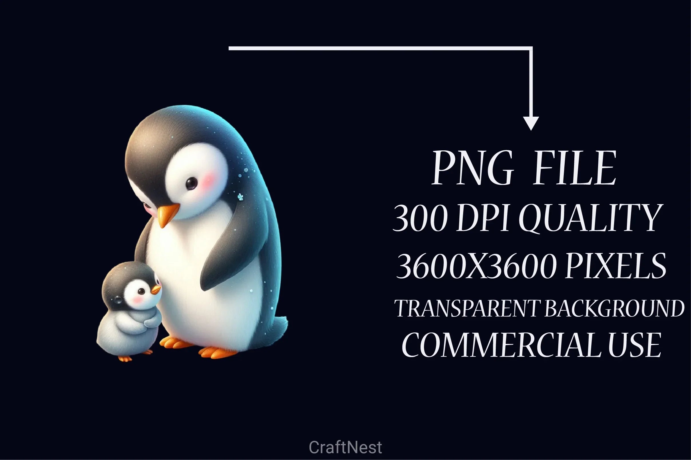 Mother's Day Penguin Clipart Bundle - CraftNest - Digital Crafting and Art