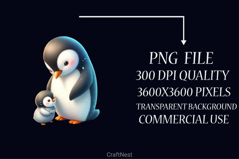 Mother's Day Penguin Clipart Bundle - CraftNest - Digital Crafting and Art