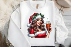 Christmas Coffee Girl Clipart Bundle - CraftNest - Digital Crafting and Art