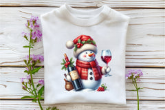 Snowman Christmas Wine Clipart Bundle - CraftNest - Digital Crafting and Art