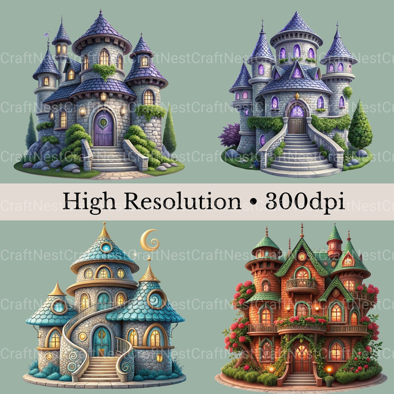Castles Stone Clipart Bundle - CraftNest - Digital Crafting and Art