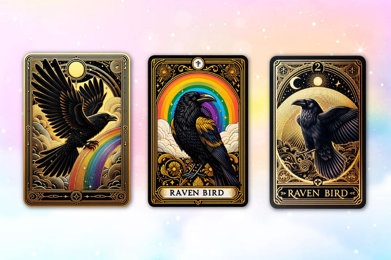 Raven Bird Tarot Card Clipart Bundle 17 - CraftNest - Digital Crafting and Art
