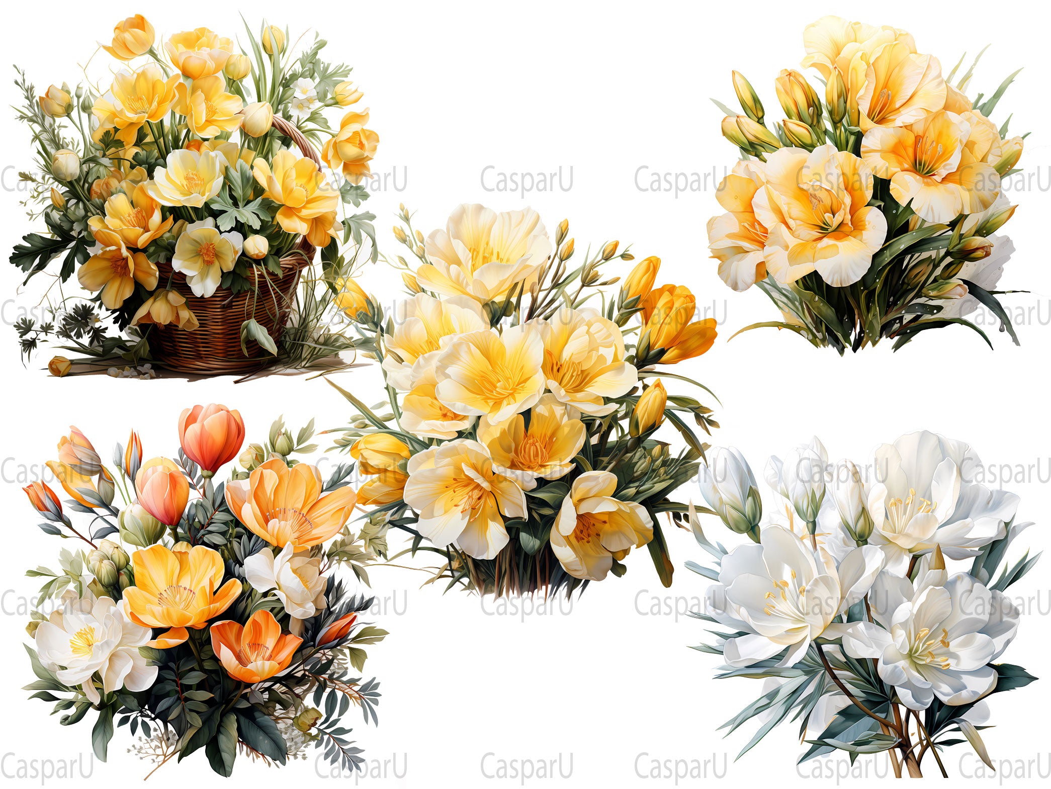 Fall Freesia Fusion Clipart - CraftNest