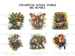 Steampunk Jungle World Clipart - CraftNest