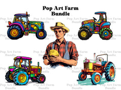 Pop Art Farming Clipart - CraftNest