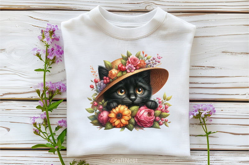 Peeking Black Cat Clipart Bundle - CraftNest - Digital Crafting and Art