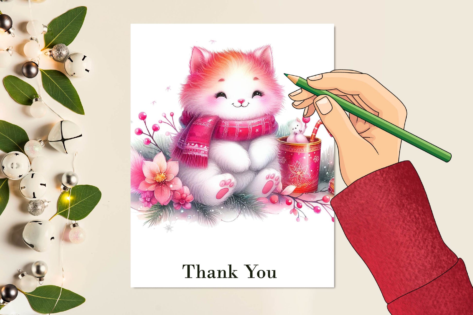 Cute Little Pink Cat Clipart Bundle - CraftNest - Digital Crafting and Art