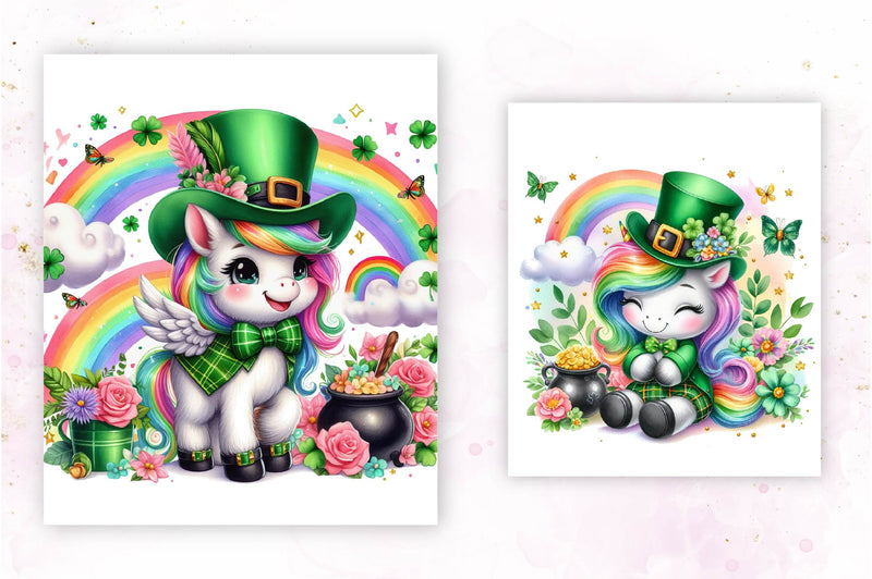 St Patricks Unicorn Clipart Bundle - CraftNest - Digital Crafting and Art