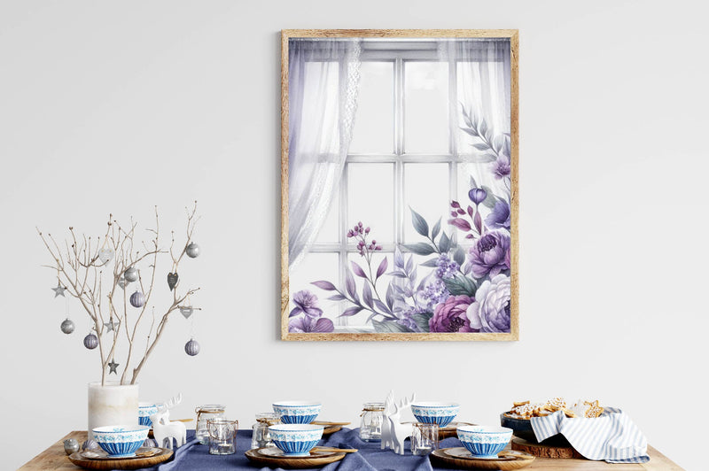 Purple Floral Windows Clipart Bundle - CraftNest - Digital Crafting and Art