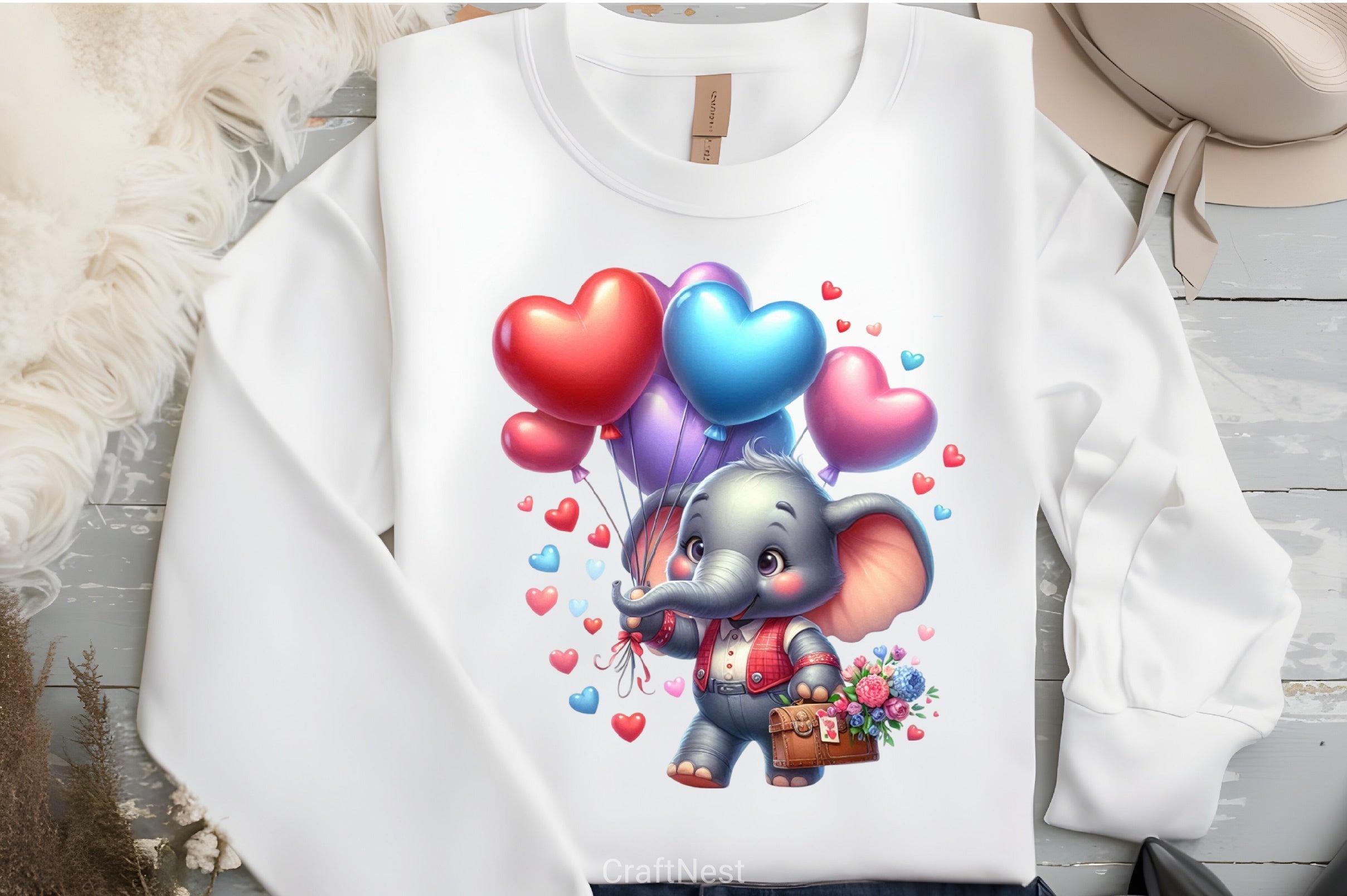 Valentine's Day Elephant Clipart Bundle - CraftNest - Digital Crafting and Art