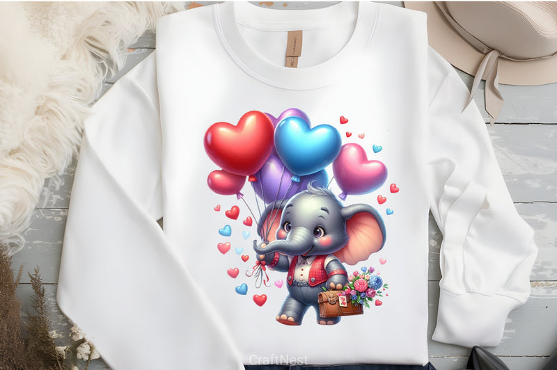 Valentine's Day Elephant Clipart Bundle - CraftNest - Digital Crafting and Art