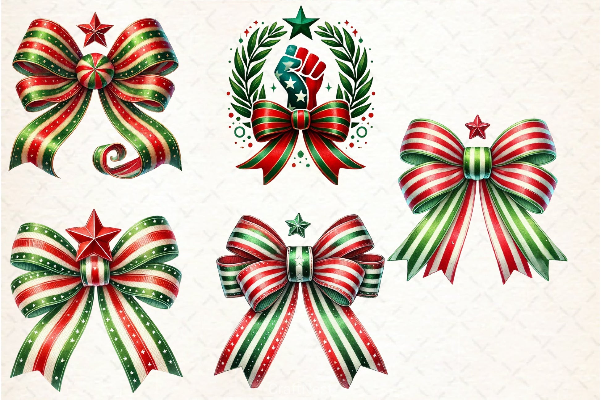 Black History Month Bow Clipart Bundle - CraftNest - Digital Crafting and Art