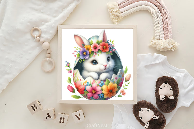 Cute Easter Bunny Clipart Bundle 48 - CraftNest - Digital Crafting and Art