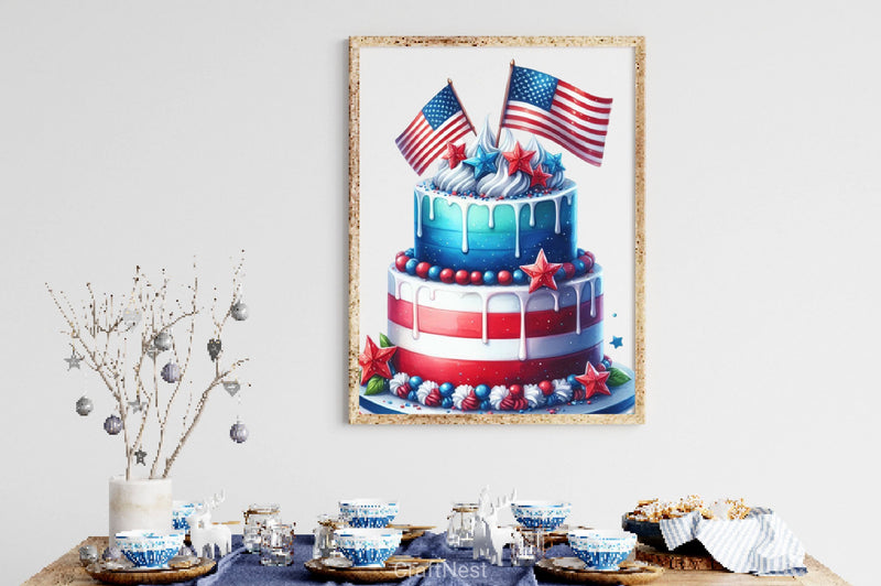 4th Of July Cupcake Clipart Bundle 2 - CraftNest - Digital Crafting and Art