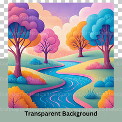 Whimsical Landscapes Clipart Bundle - CraftNest - Digital Crafting and Art