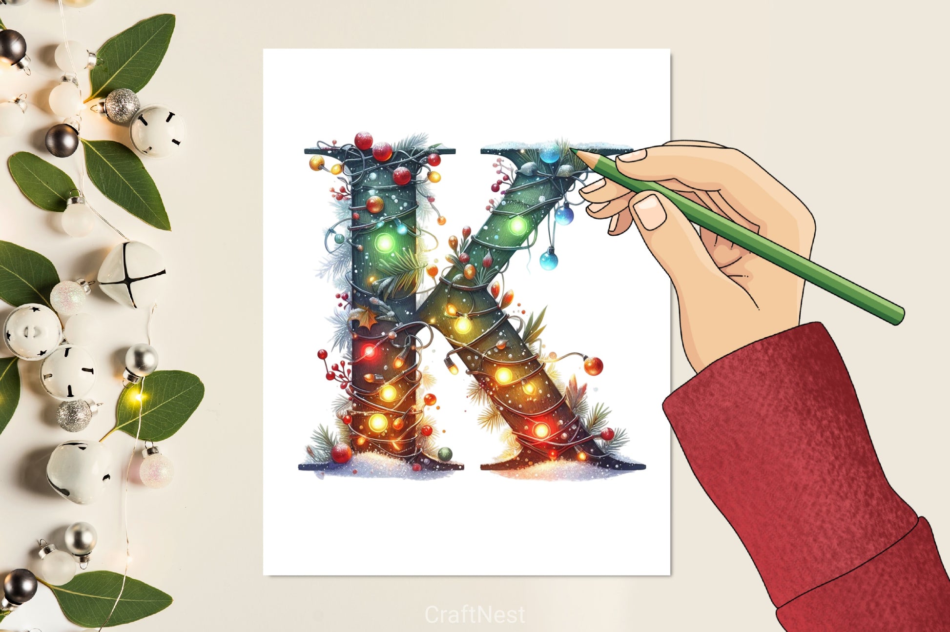 Christmas Alphabet Clipart Bundle 6 - CraftNest - Digital Crafting and Art