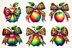 Leopard Apple Bow Clipart Bundle - CraftNest - Digital Crafting and Art