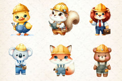 Engineer Animals Clipart Bundle - CraftNest - Digital Crafting and Art