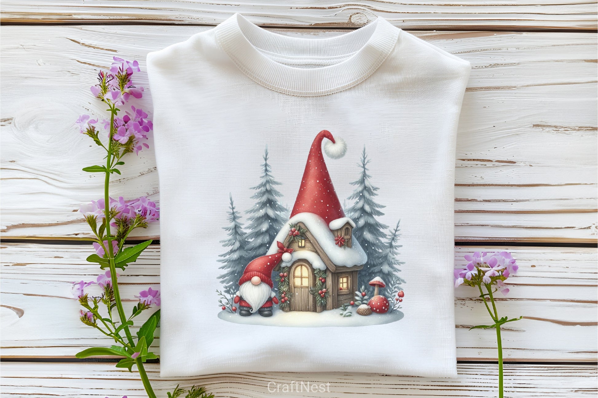 Christmas Gnome House Clipart Bundle - CraftNest - Digital Crafting and Art