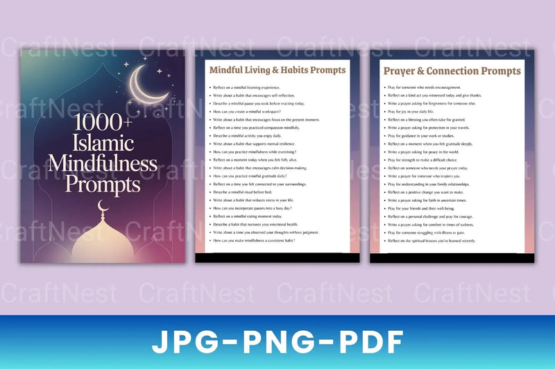 Islamic Mindfulness Prompts for Spiritual Growth - CraftNest - Digital Crafting and Art