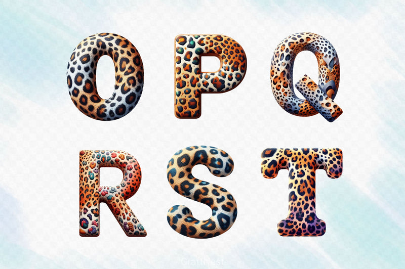 Leopard Alphabet Clipart Bundle - CraftNest - Digital Crafting and Art