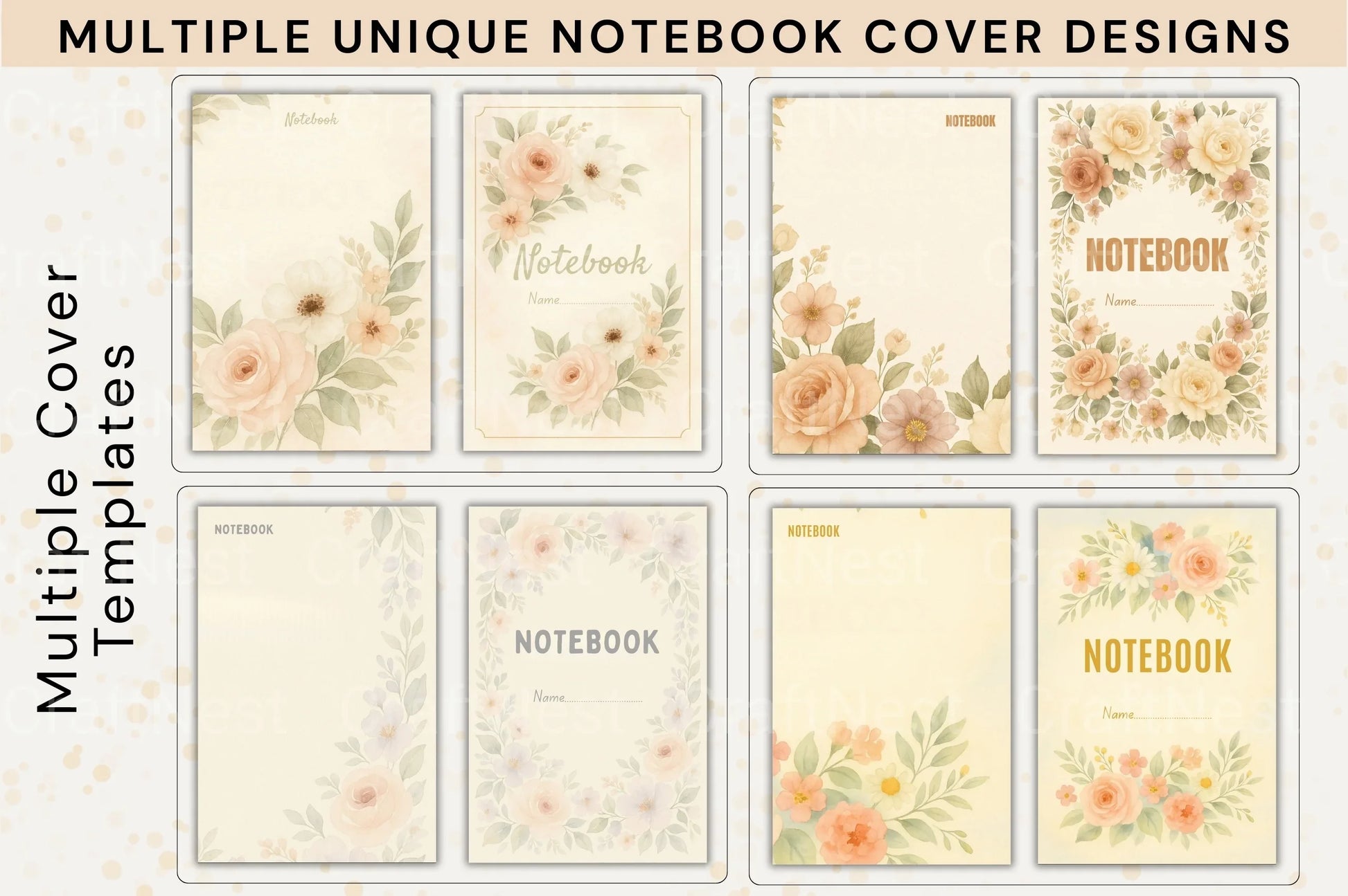 Stylish Notebook Cover Design - CraftNest - Digital Crafting and Art