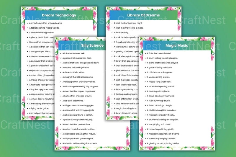 Kids Dream Prompts for Creative Inspiration - CraftNest - Digital Crafting and Art