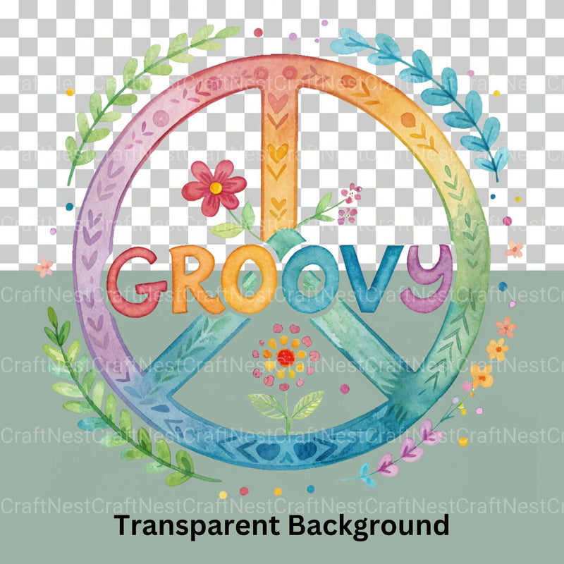 Hippie 70S Update Clipart Bundle - CraftNest - Digital Crafting and Art