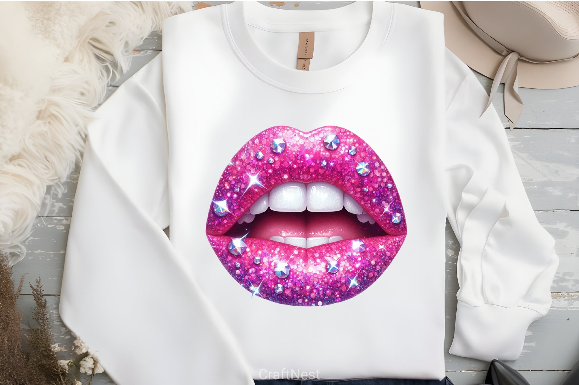 Glitter Lips Clipart Bundle - CraftNest - Digital Crafting and Art