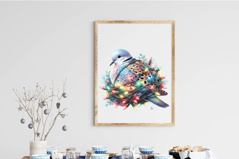 Christmas European Turtle Dove Clipart Bundle - CraftNest - Digital Crafting and Art