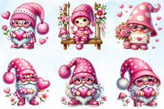 Valentine Gnome Clipart Bundle 7 - CraftNest - Digital Crafting and Art