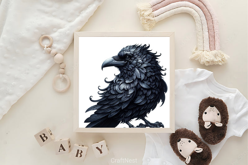 Halloween Gothic Raven Clipart Bundle - CraftNest - Digital Crafting and Art