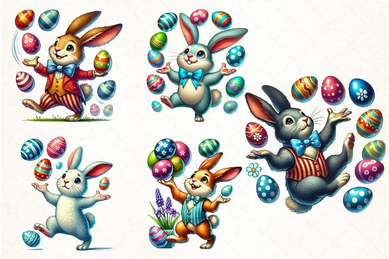 Easter Eggs & Bunny Clipart Bundle - CraftNest - Digital Crafting and Art