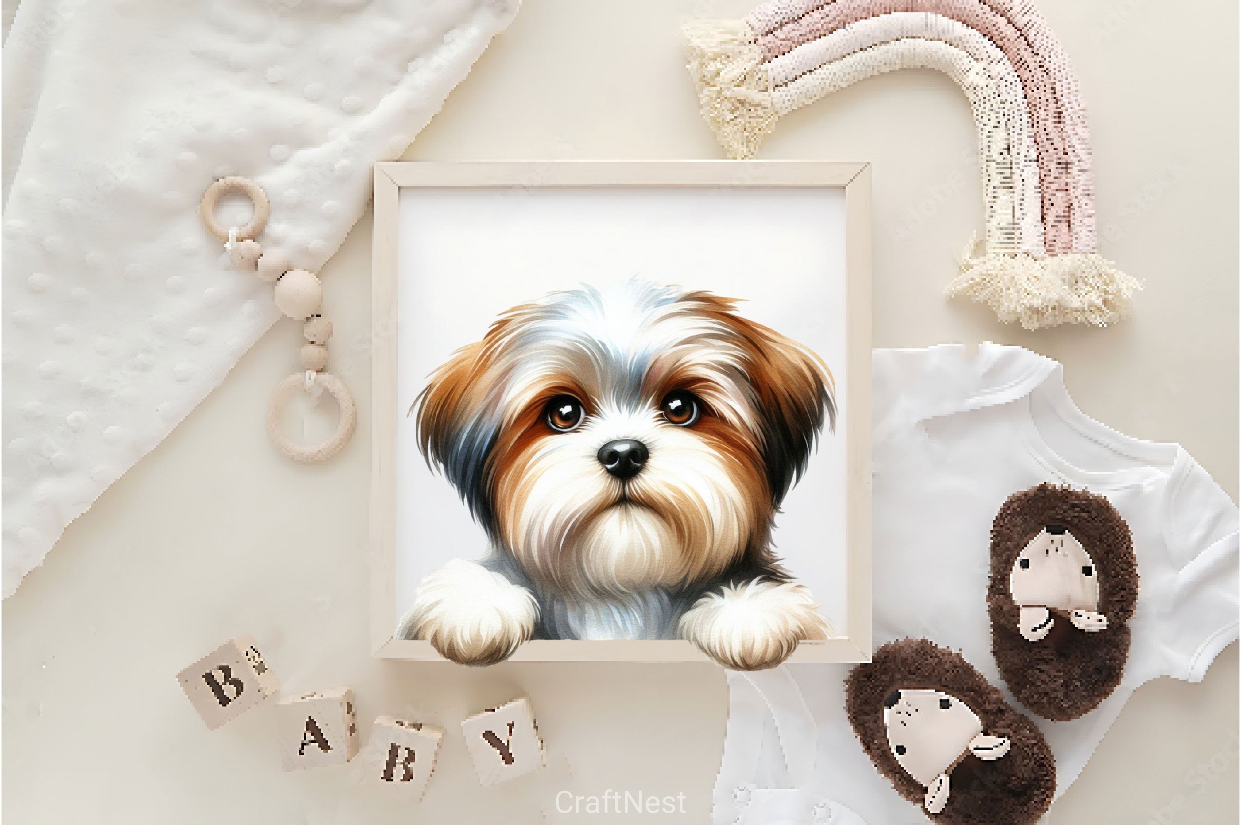 Cute Peeking Dogs Clipart Bundle - CraftNest - Digital Crafting and Art