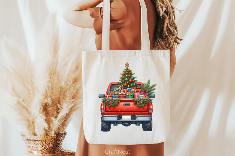 Christmas Truck Clipart Bundle 7 - CraftNest - Digital Crafting and Art