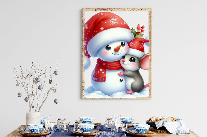 Funny Christmas Mouse Clipart Bundle 2 - CraftNest - Digital Crafting and Art