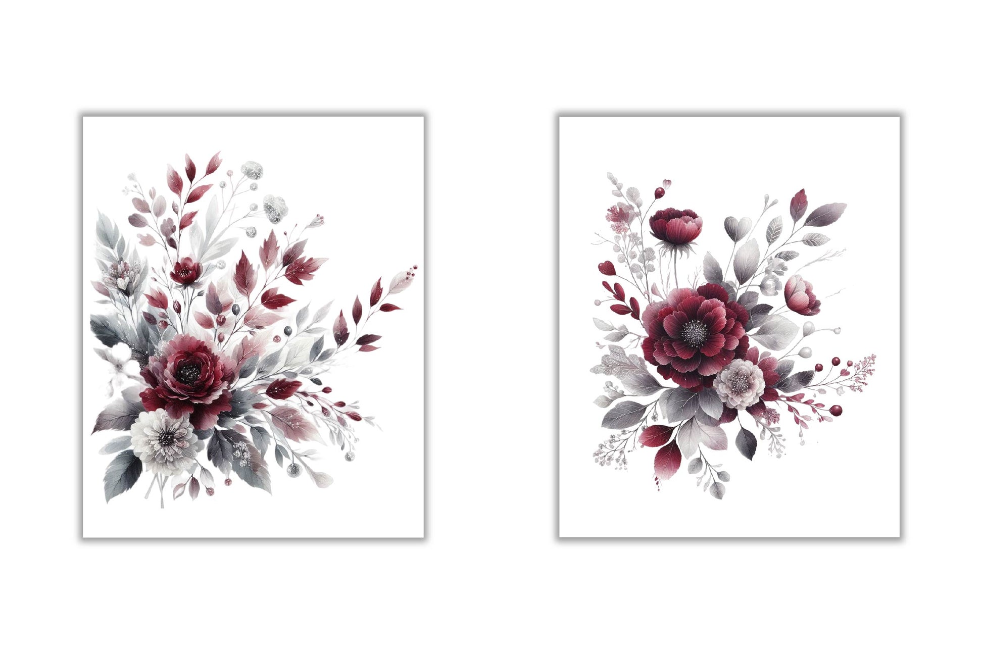 Dusty Rose And Burgundy Clipart Bundle - CraftNest - Digital Crafting and Art