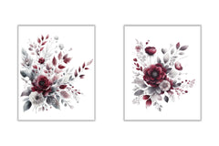 Dusty Rose And Burgundy Clipart Bundle - CraftNest - Digital Crafting and Art