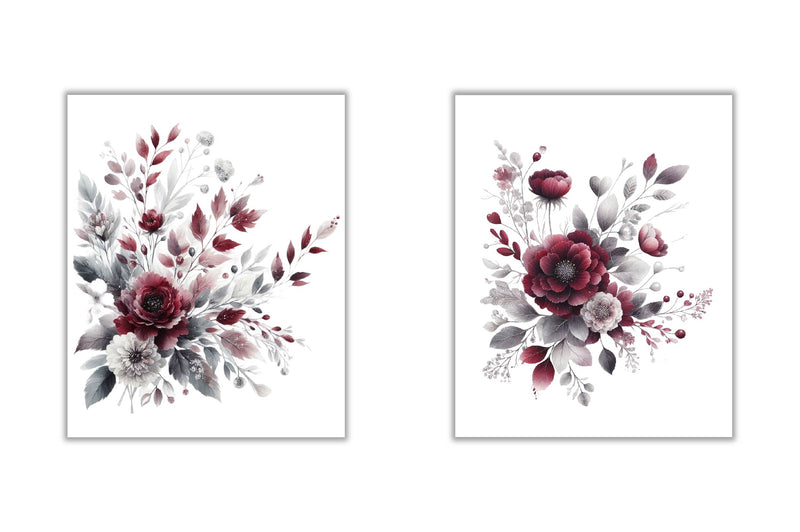 Dusty Rose And Burgundy Clipart Bundle - CraftNest - Digital Crafting and Art