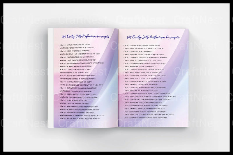Daily Self Reflection Prompts for Personal Growth - CraftNest - Digital Crafting and Art