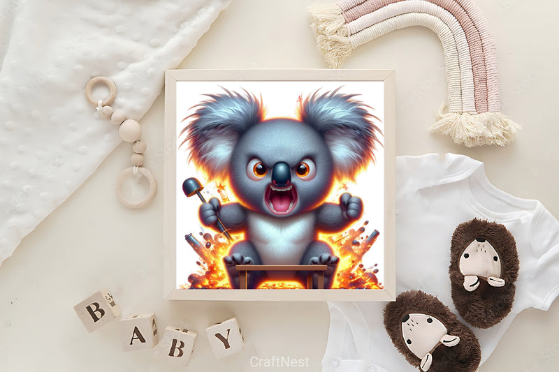 Angry Koala Clipart Bundle - CraftNest - Digital Crafting and Art