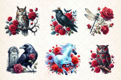 Gothic Animals Clipart Bundle 2 - CraftNest - Digital Crafting and Art