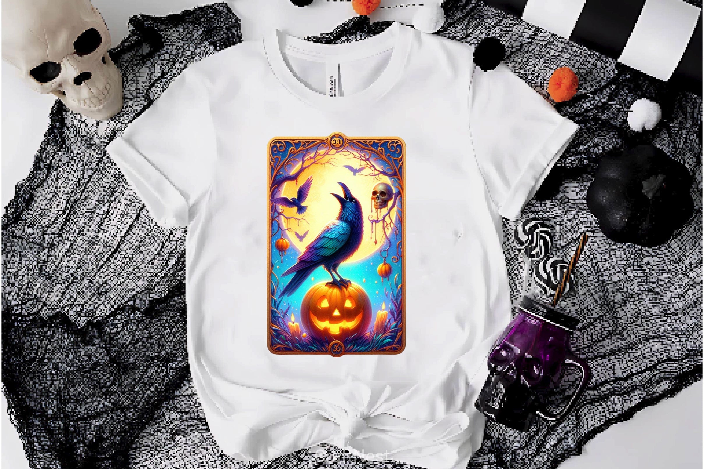 Raven Bird Tarot Card Clipart Bundle 14 - CraftNest - Digital Crafting and Art