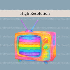 Neon Retro 2 Clipart Bundle 1 - CraftNest - Digital Crafting and Art