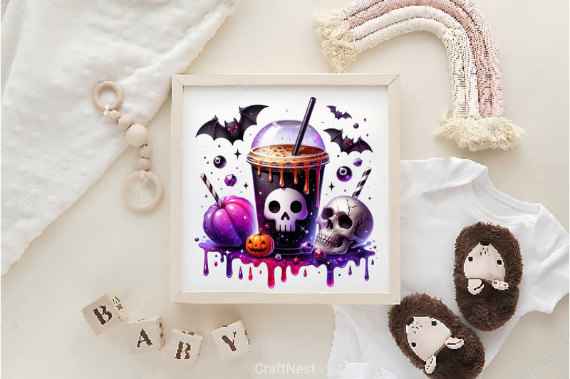 Halloween Coffee Cup Clipart Bundle 4 - CraftNest - Digital Crafting and Art